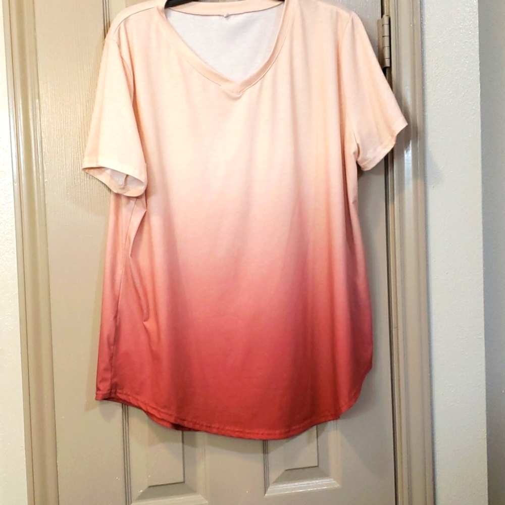 Never worn-Pink ombre shirt XL
